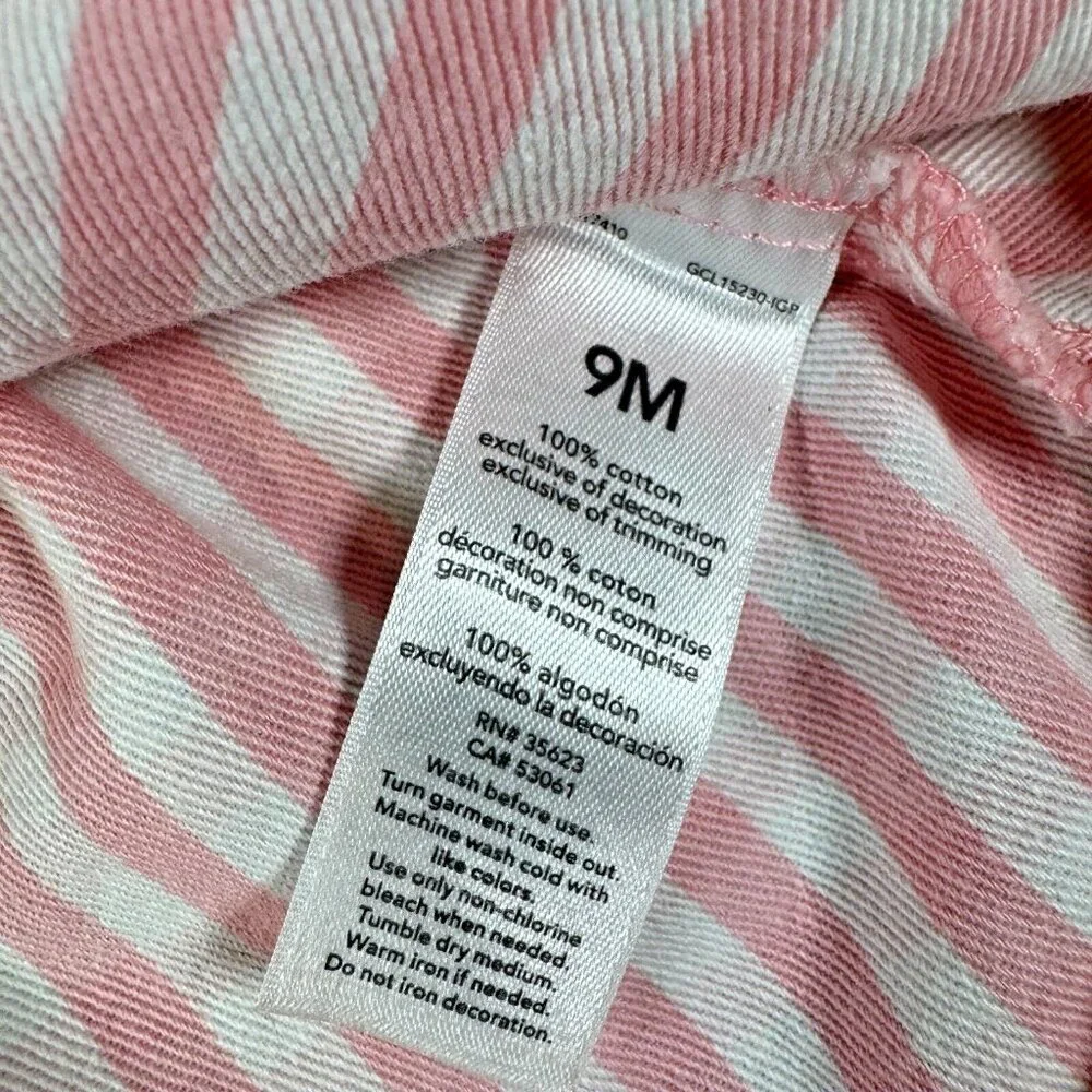 Carter's Just One You Baby Girls Gingham Bunny Overall Skirt Easter Pink 9M - Picture 11 of 11